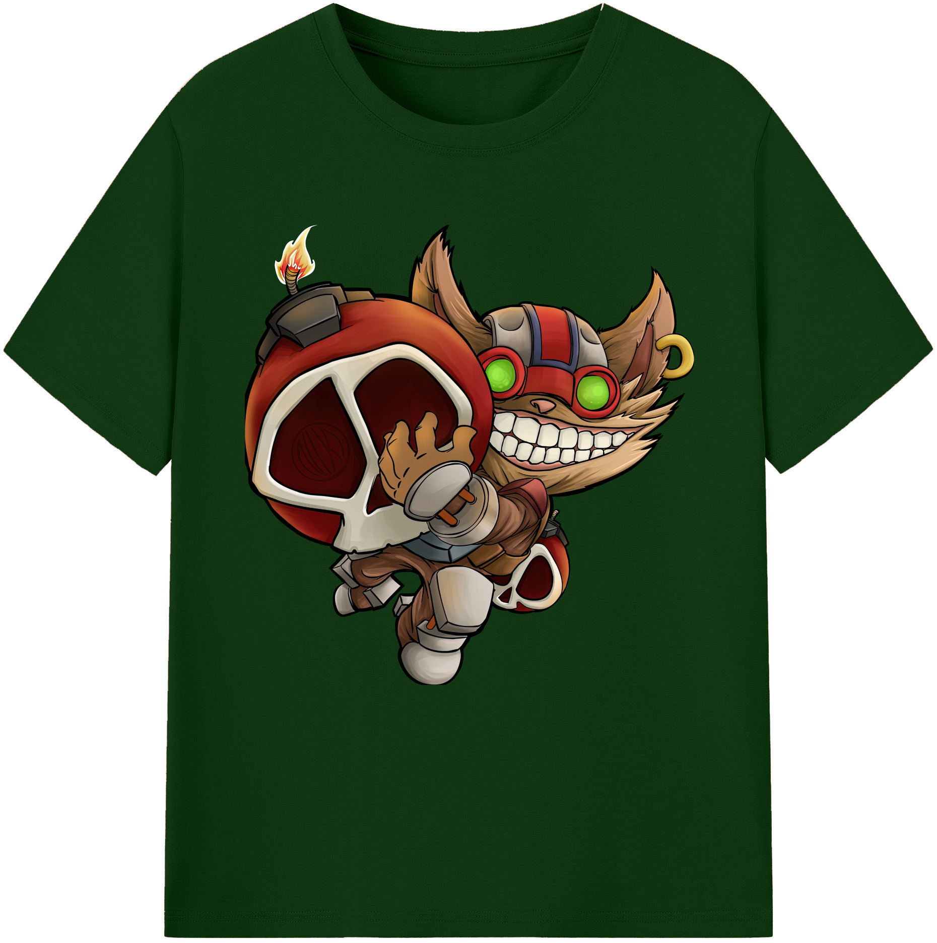 リーグ・オブ・レジェンド League of Legends LOL 綿100％半袖Tシャツ（フロントプリント）